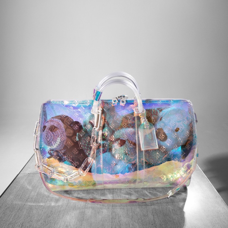 iridescent louis vuitton duffle