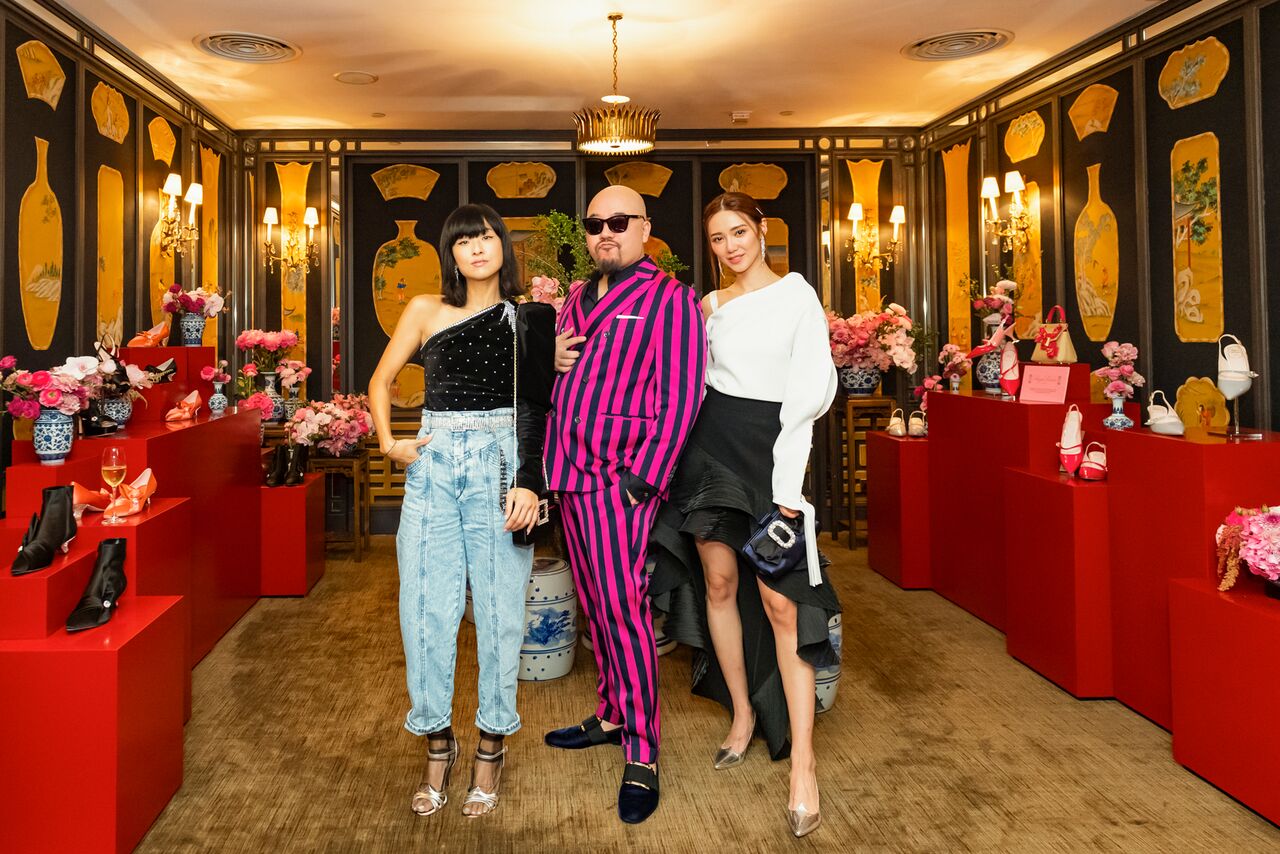 (From left): Hilary Tsui, Wyman Wong and Elva Ni in a group photo at Garden Room in Hotel Viver.