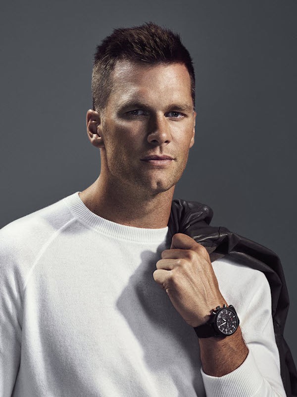 NFL quarterback Tom Brady; photo courtesy of IWC Schaffhausen