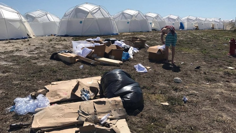 Image of the disastrous Fyre Festival; photo courtesy of Splash News