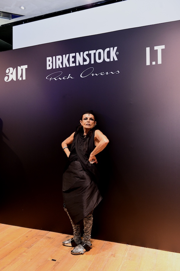 Michèle Lamy at the Birkenstock x Rick Owens pop-up. Photo: I.T Hong Kong