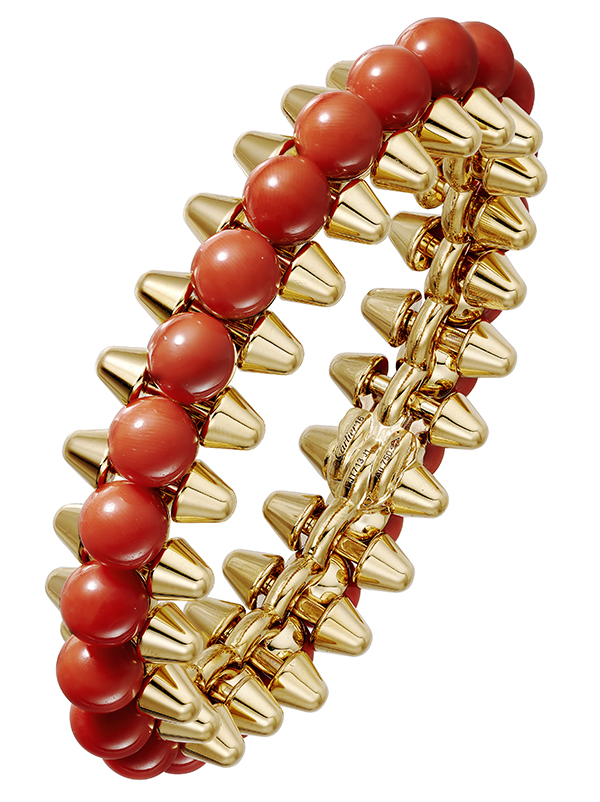 Clash de Cartier Coral Bracelet 18k yellow gold, coral Limited edition