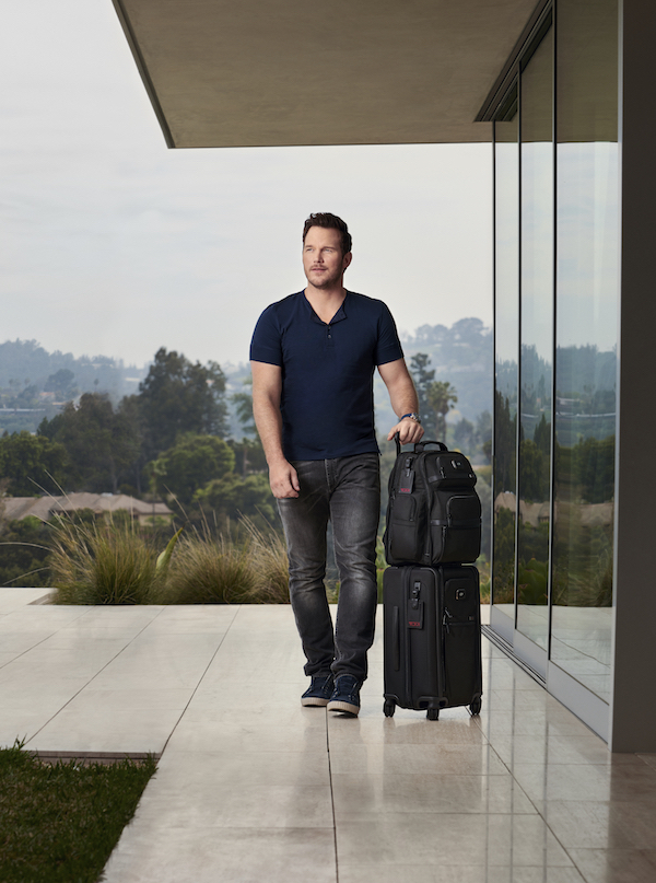 Actor Chris Pratt stars in the new TUMI campaign. Photo: TUMI