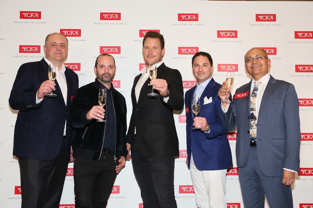 Robert Cooper, Victor Sanz, Chris Pratt, Adam Hershman & Subrata Dutta. Photo: TUMI