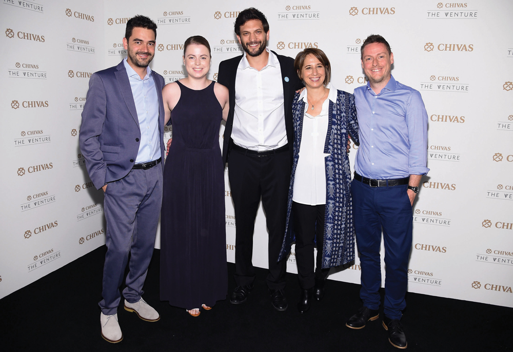 The winners, from left, Oscar Andres Mendez, Julia Römer, Or Retzkin, Maria Pacheco, Kenny Ewan