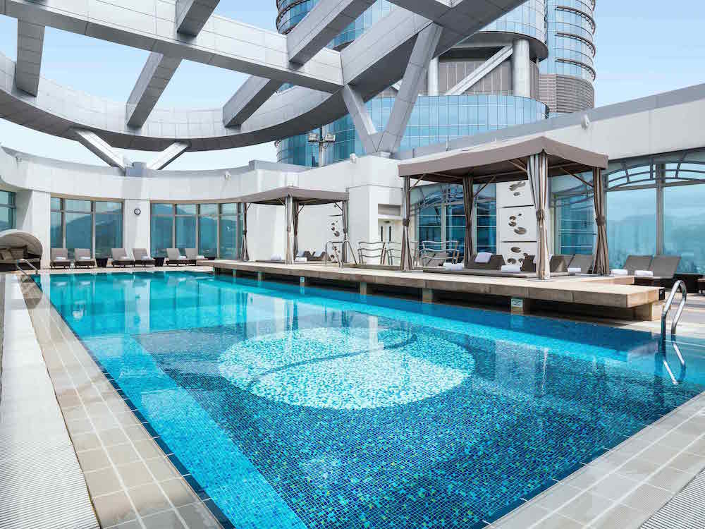 Start your day with a local breakfast in Mong Kok before heading up to this lush pool.
