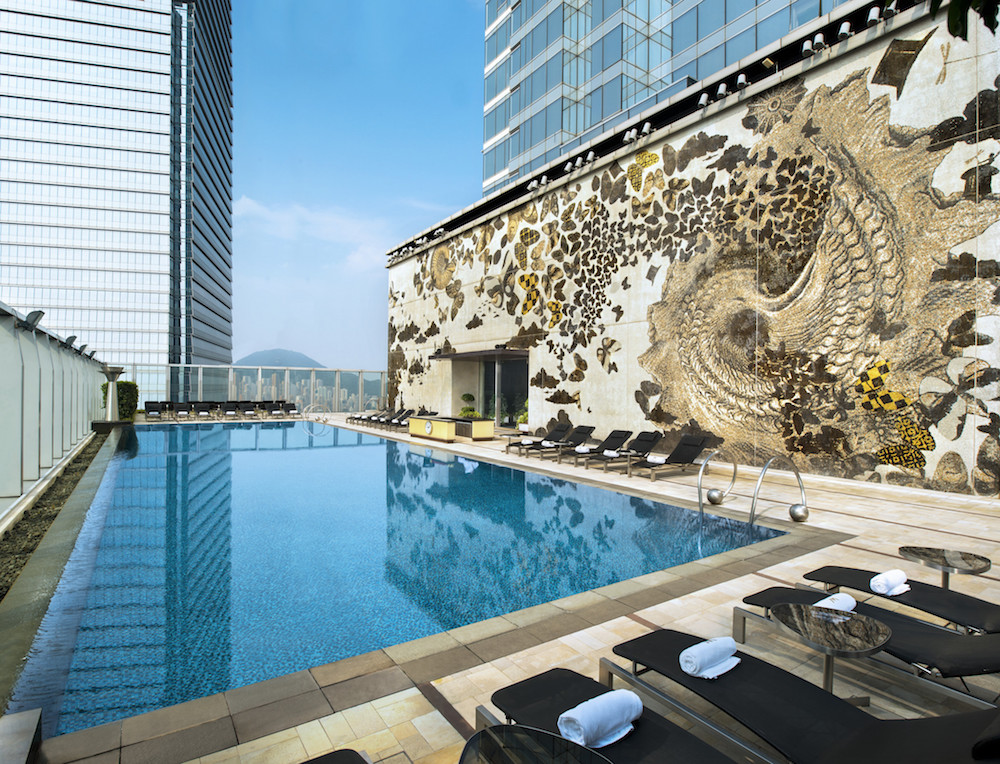 W Hong Kong's WET swimming pool and bar.