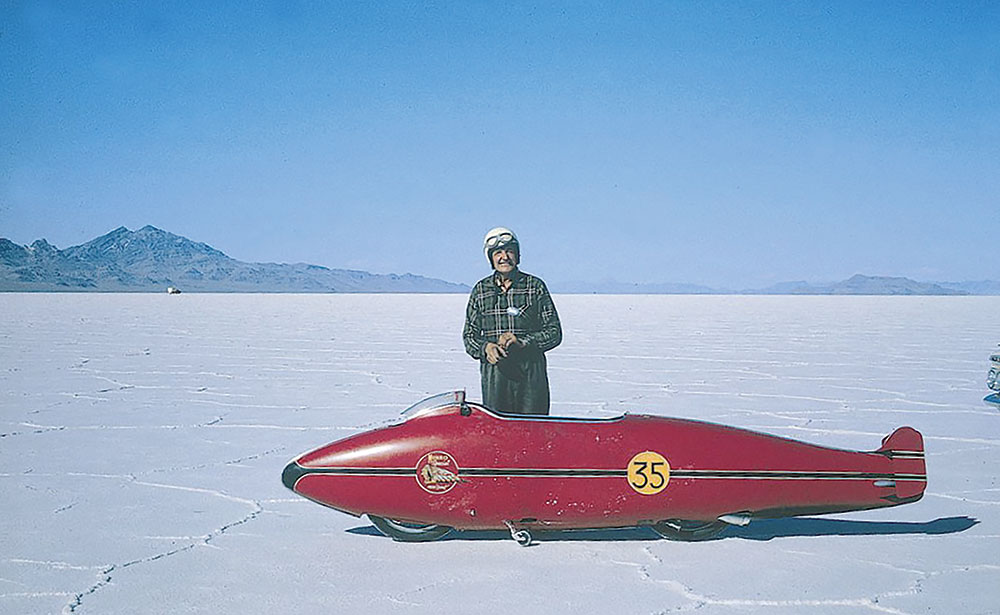 Burt Munro and his Indian motorcycle