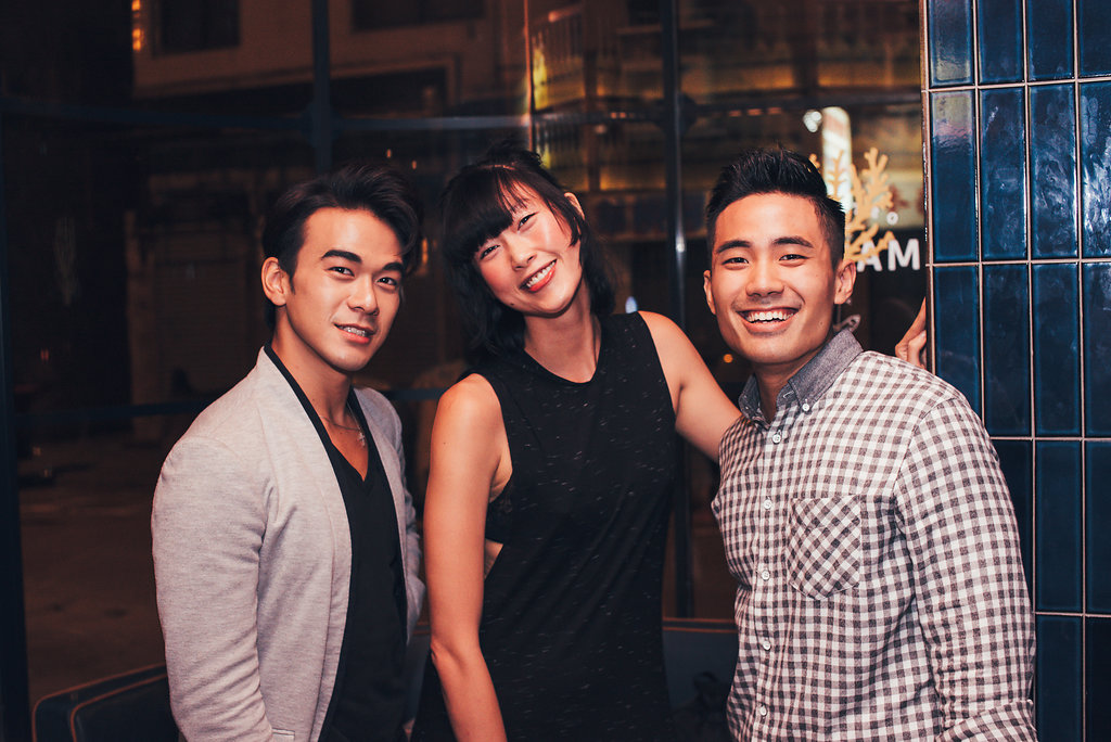 Actor and musician Andrew Pong, model Angie Ng and athlete manager Emil Cheung