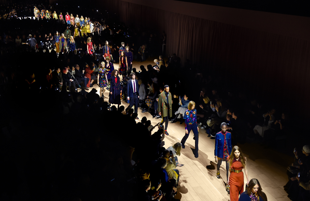 The finale of Burberry’s womenswear show in February