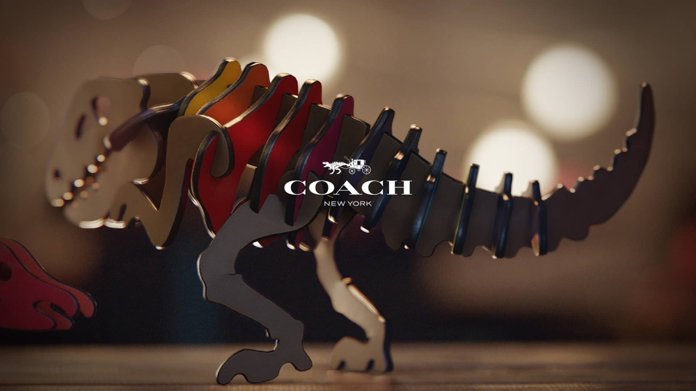 Coach’s adorable Rexy the T-Rex in leather