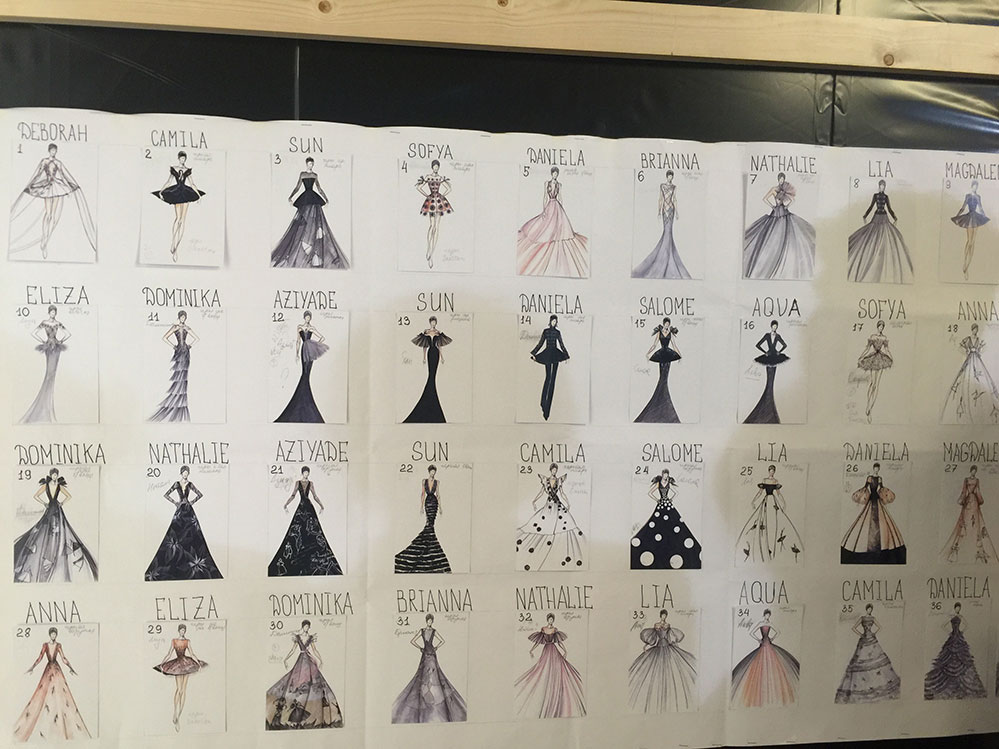 Line-up for the Yanina couture show