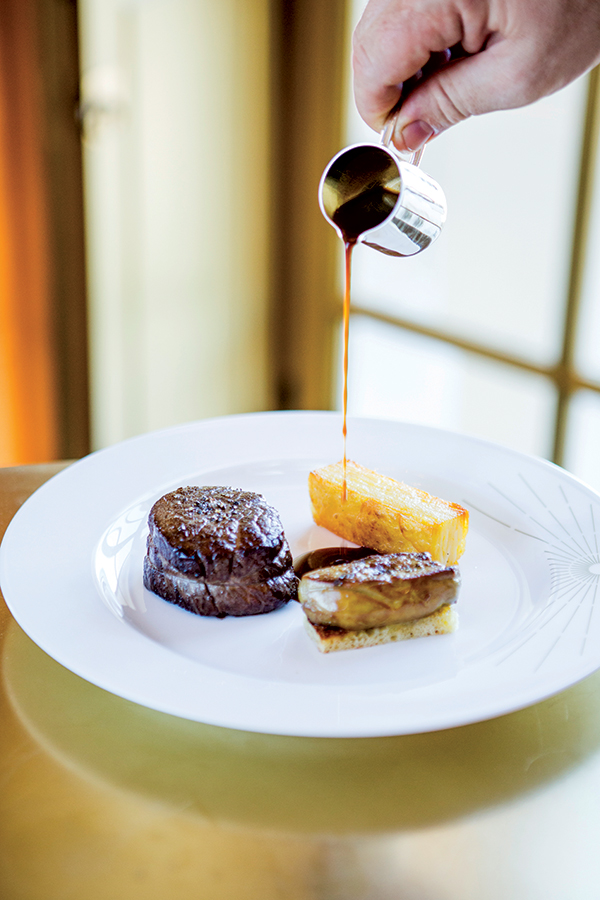 Dinner is served  at Ore - Ducasse au Château de Versailles. Photo by Pierre Monetta.