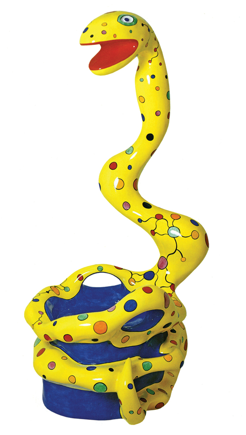 Pouf Serpent Jaune by Niki de Saint Phalle; photo by Giulio Pietromarchi