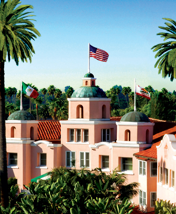 The iconic Beverly Hills Hotel is a landmark in its star-studded neighbourhood