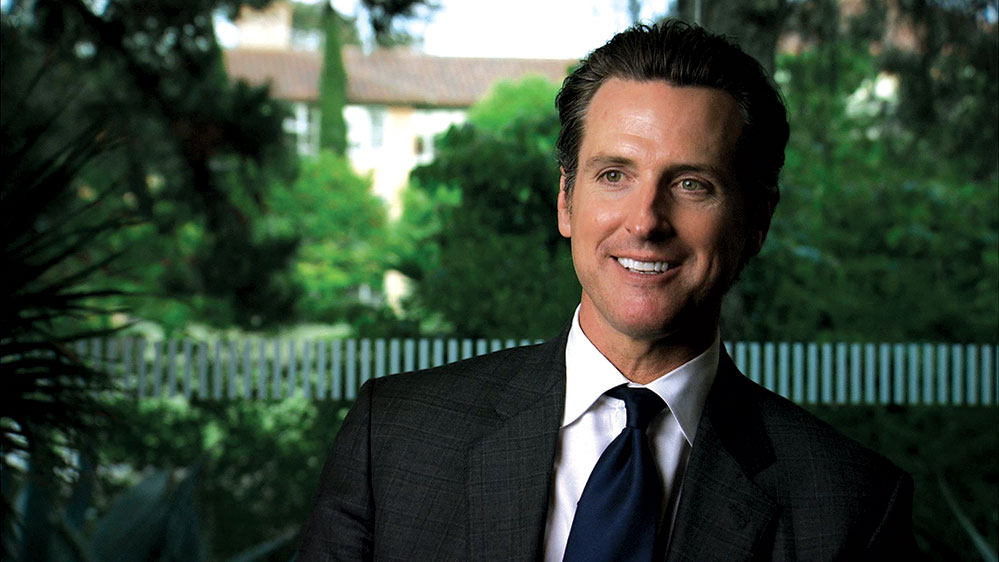 Former San Francisco Mayor Gavin Newsom, in a still from the film, The Big Picture