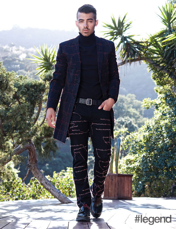 Joe Jonas wears outfit by Dior Homme