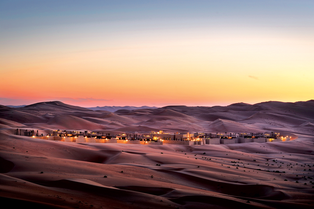 A view of the Qasr Al Sarab Desert Resort by Anantara