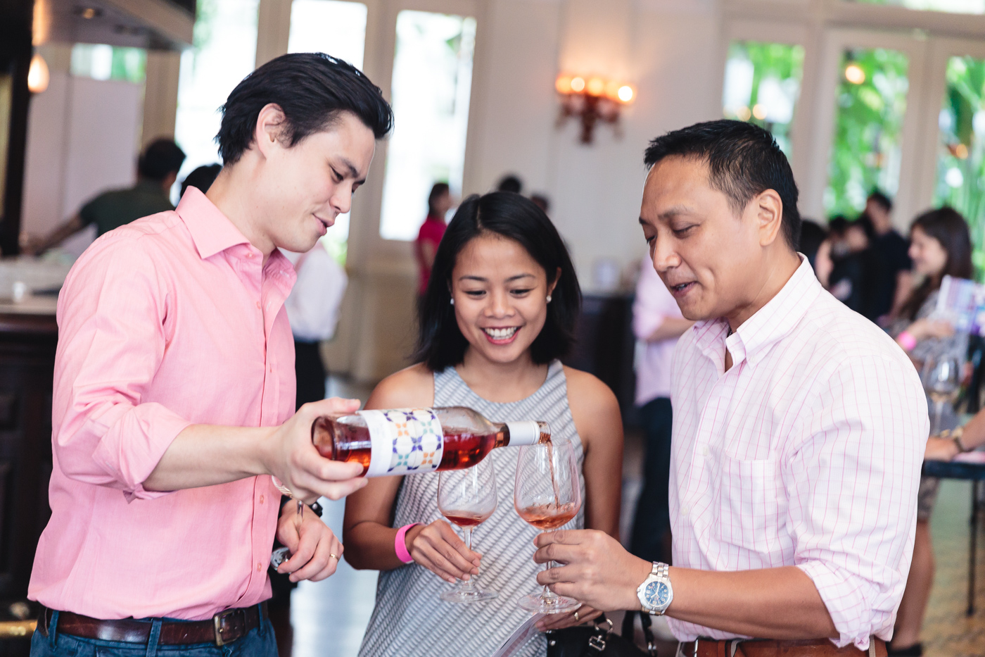 Guests having a drink at Rosé Revolution (Credit: The Flying Winemaker)