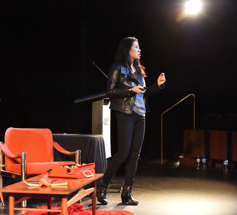 Irene Jay Liu speaks at Storyology (credit: The Walkley Foundation)