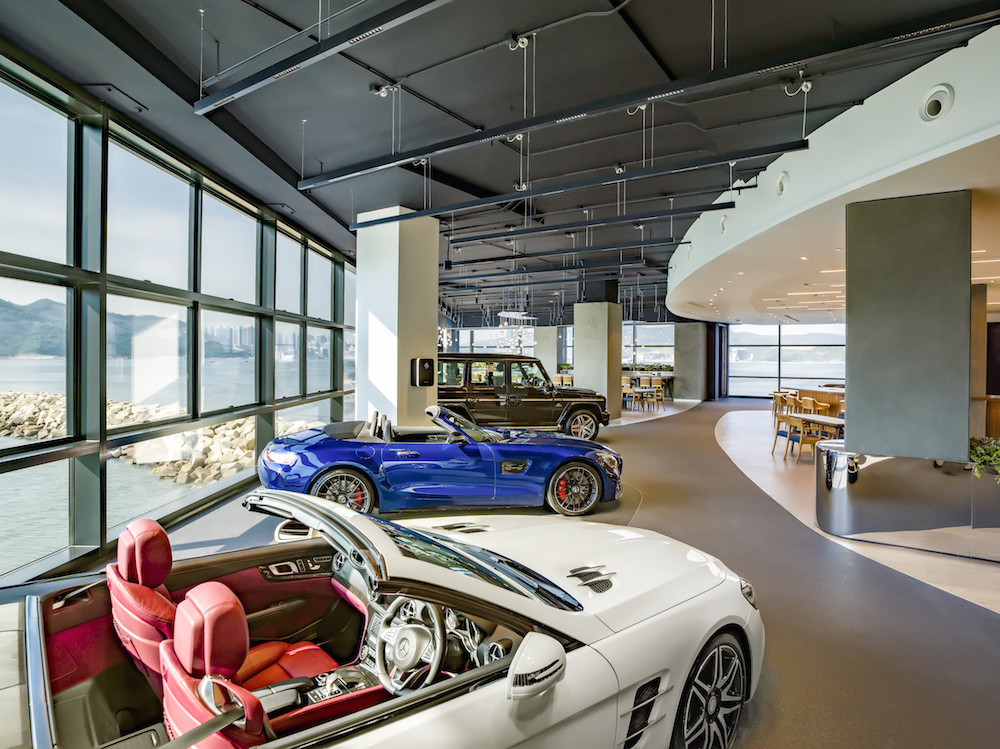 Mercedes-Benz's brand centre interior sea view
