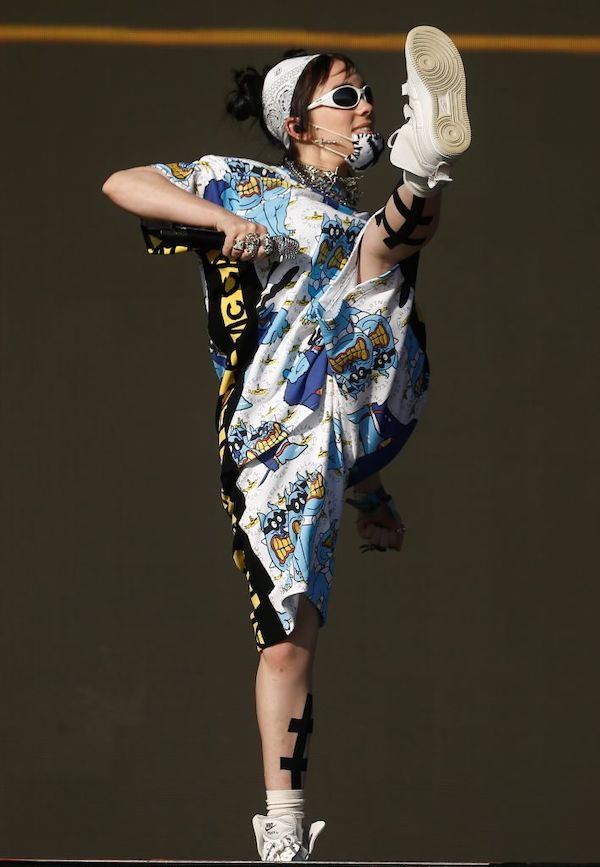 Billie Eilish wearing the new collection at Glastonbury; photo: Reuters/Henry Nicholls