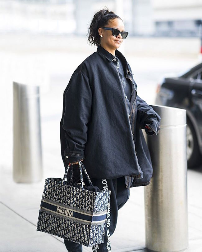 Rihanna with the Dior Book Tote