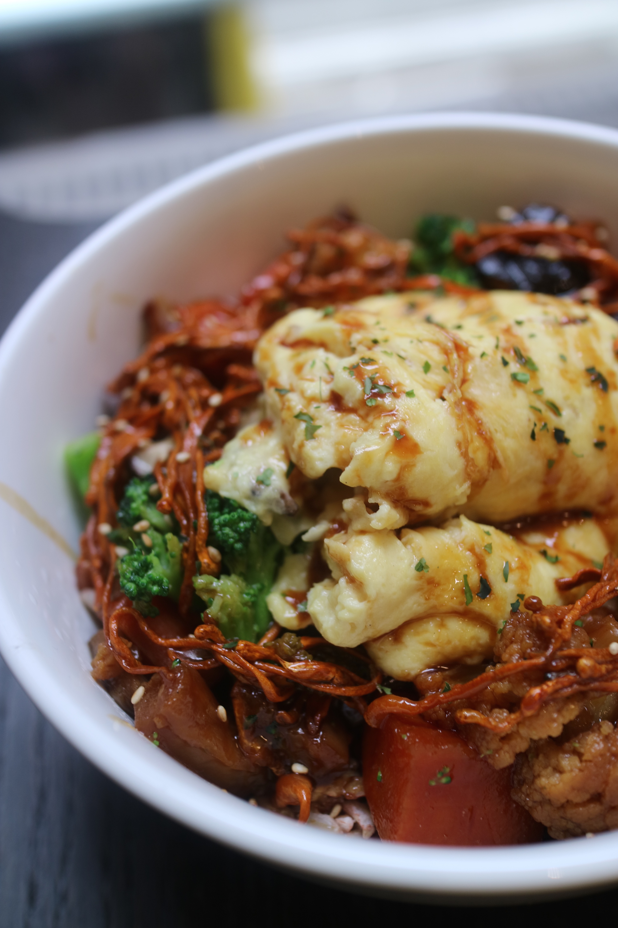 Just Scramble's teriyaki bowl