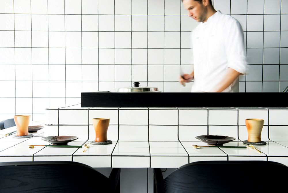 Max Levy upstairs in his omakase space