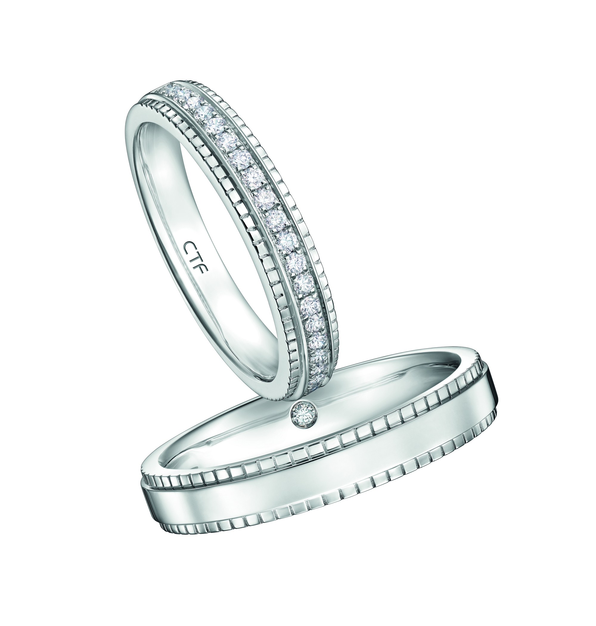 PT955 Platinum Diamond Pair Rings