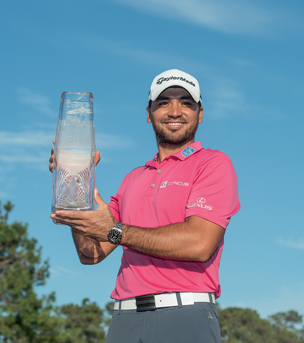 Testimonee Jason Day with the 2016 Players Championship Trophy