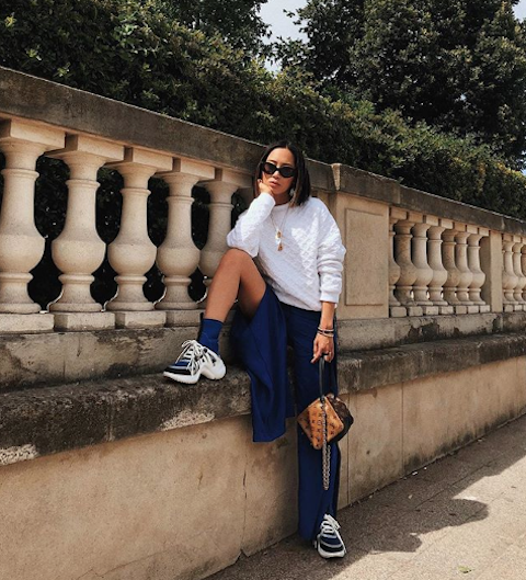 Aimee Song at Louis Vuitton SS19 Men Show