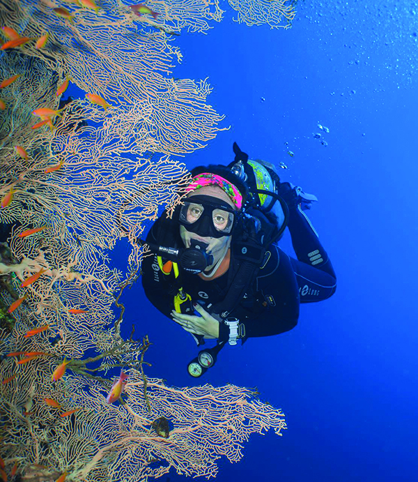 In the deep blue off Dahab.