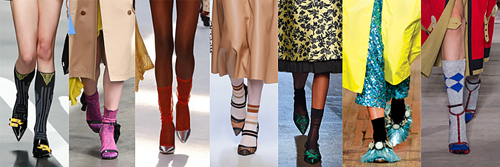 Socks and heels is the hottest trend to hit the runway