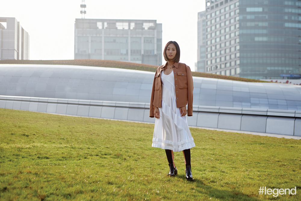 Aimee Song poses in Louis Vuitton