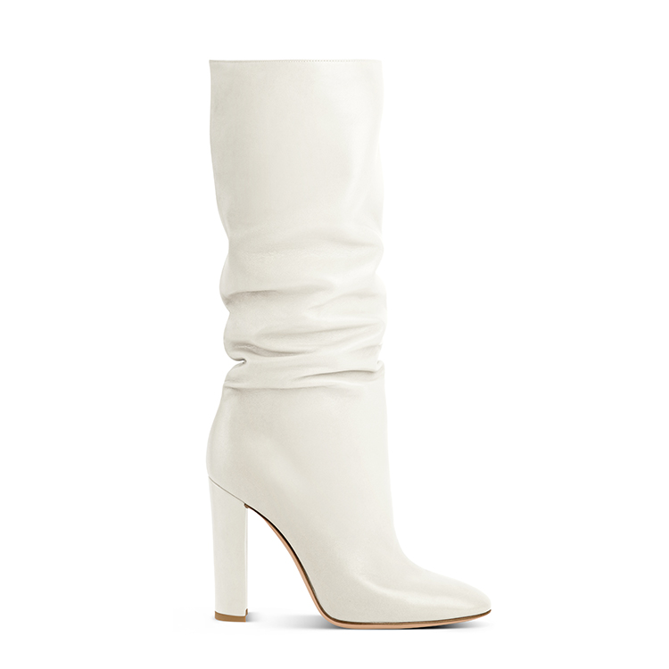 Gianvito Rossi white slouchy boot