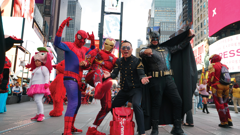 Gordon Lam meets his heroes in Time Square