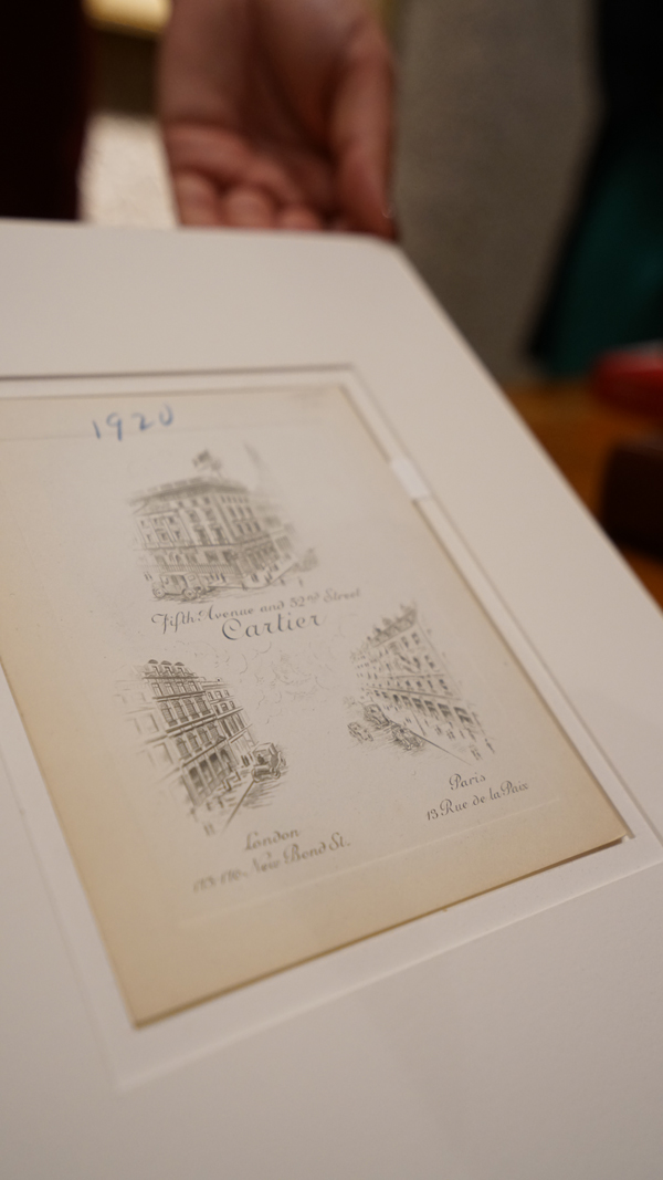 Perfectly maintained, antique sketches for Cartier have been beautifully preserved 