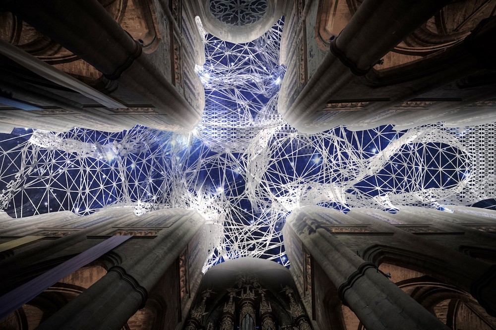 One of the digital constellations installed in Rodez Cathedral. Source: Paroisse Notre-Dame de l'Assomption