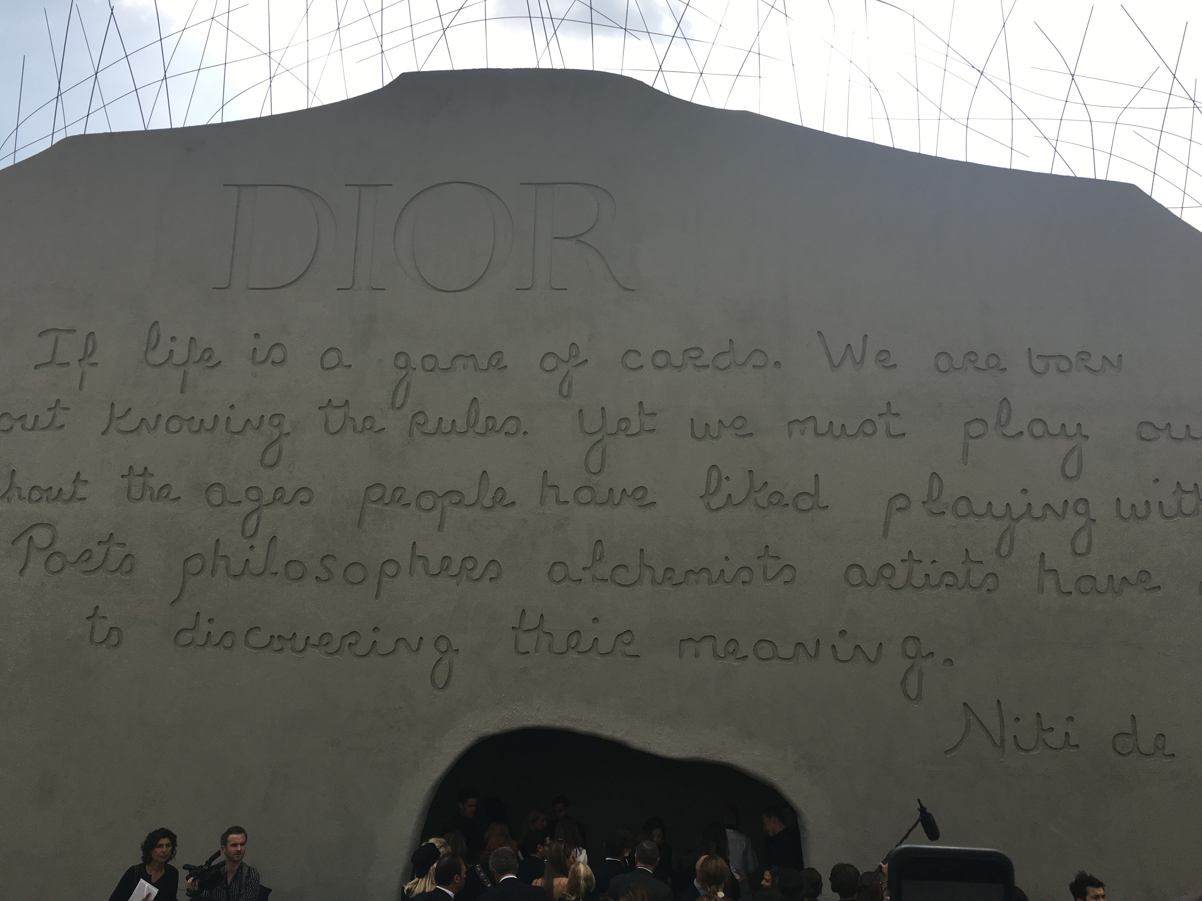 Outside the Dior show