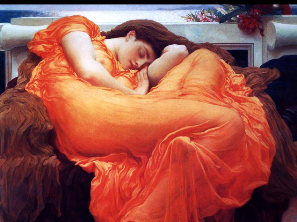 'Flaming June' by sir Frederic Leighton, one of the world's most cherished masterpieces
