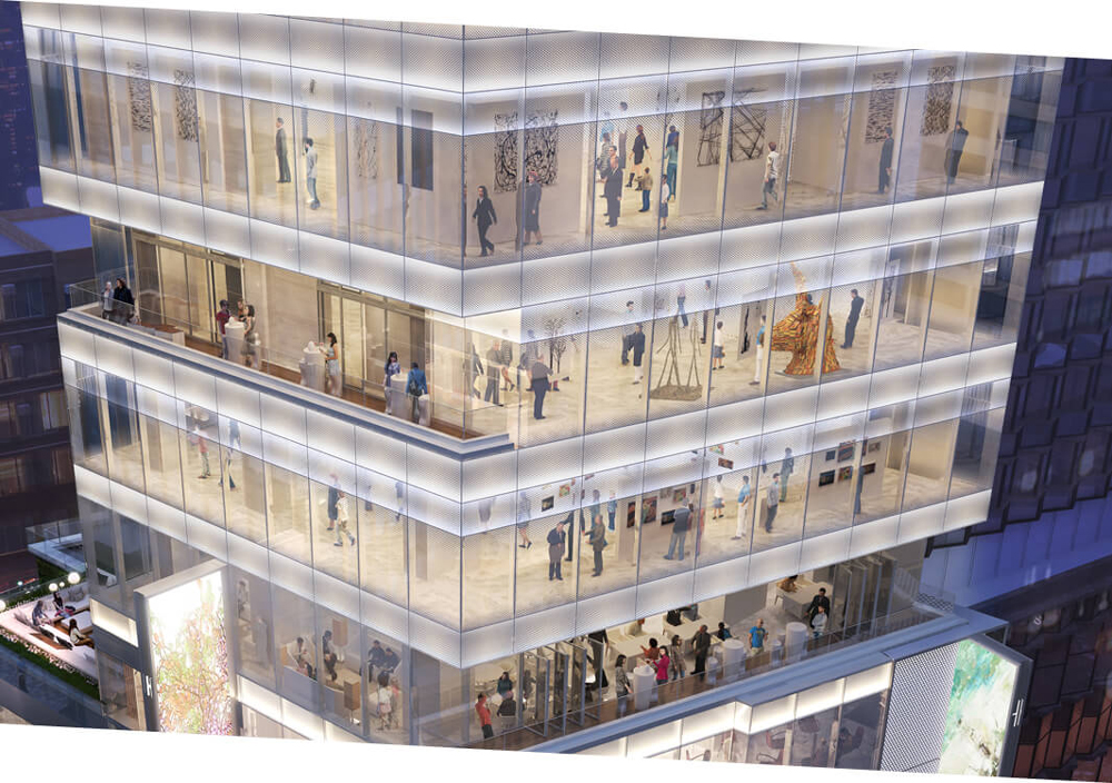 An artist's rendering of the new H Queen's gallery
