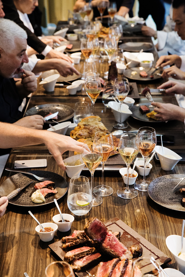 Chefs from Hong Kong join together to enjoy a meal and Krug Champagne