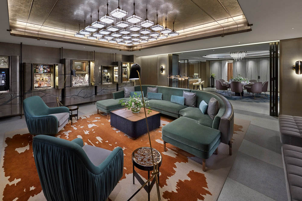 The stunning Entertainment Suite at the Landmark Mandarin Oriental 