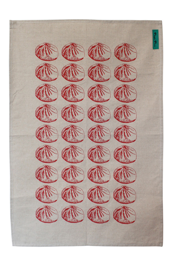 How can you resist a dim sum-speckled tea towel?