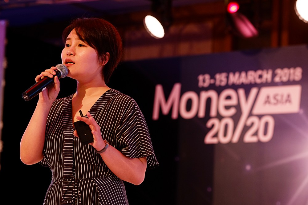 Grace Yin speaks at the Money 20/20 conference in Singapore (credit: Business Insider Singapore)
