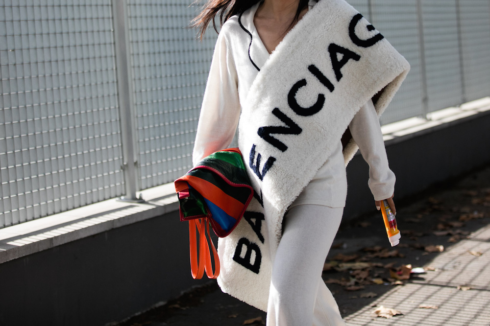 Balenciaga shearling scarf (Photo: The Darker House)