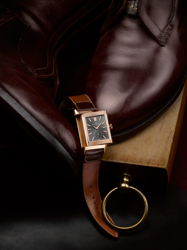 The limited edition Reverso Tribute Duoface on a Casa Fagliano strap