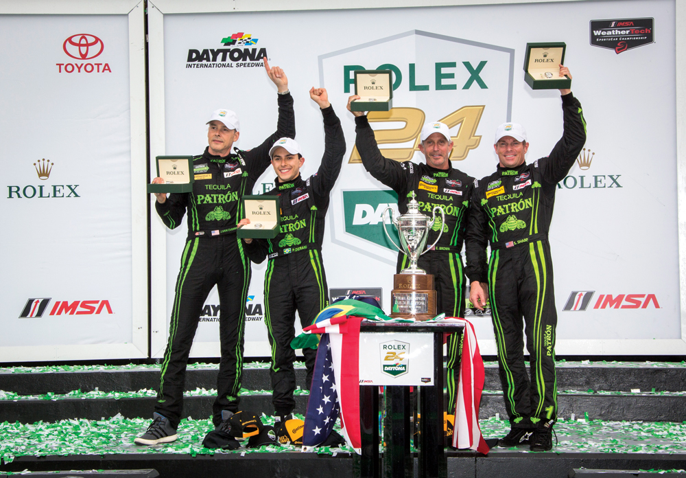 Prototype Class winners in Victory Lane (photo by Rolex/Stephan Cooper)