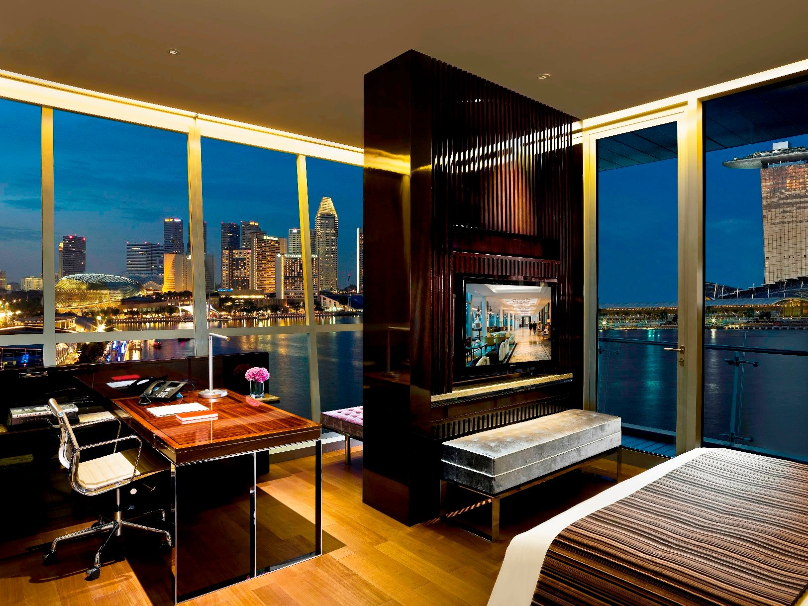 The Fullerton Bay Hotel offers enviable views of Marina Bay